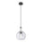 Innovations Astor 1Lt 8" Cord Mini Pendant, BK/WhiteSD - 415-1PR-BK-G124-8