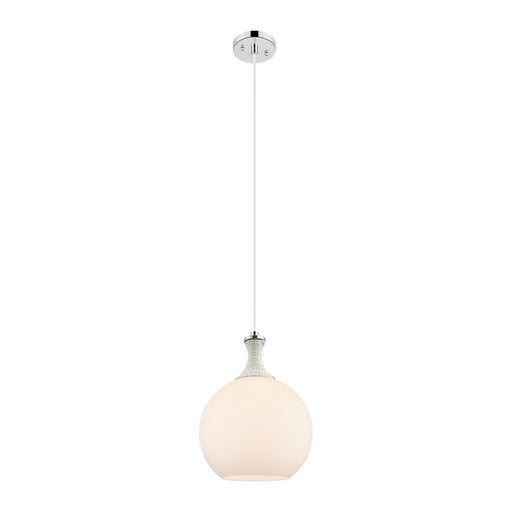 Innovations Astor 1Lt 10" Cord Mini Pendant, PN/WH - 415-1PR-PN-G121-10