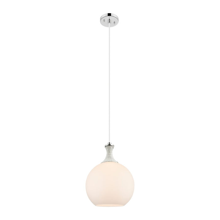 Innovations Astor 1Lt 10" Cord Mini Pendant, PN/WH - 415-1PR-PN-G121-10