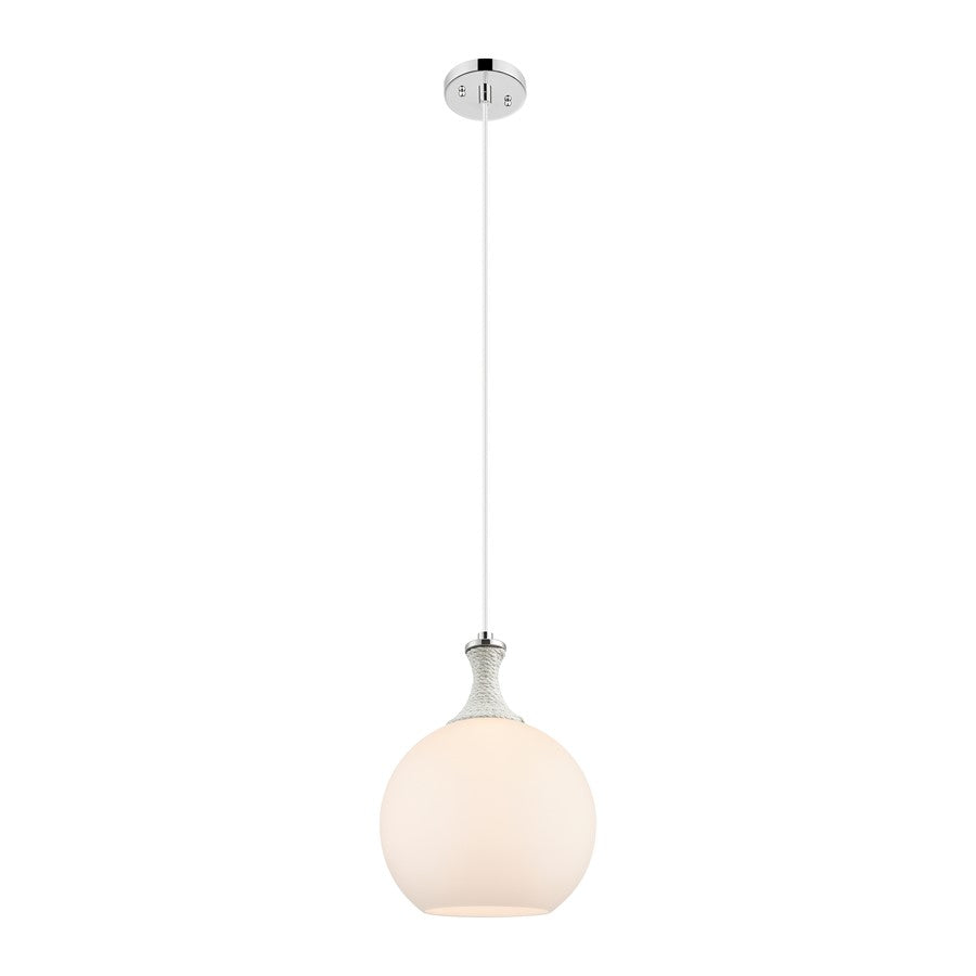 Innovations Astor 1Lt 10" Cord Mini Pendant, PN/WH - 415-1PR-PN-G121-10