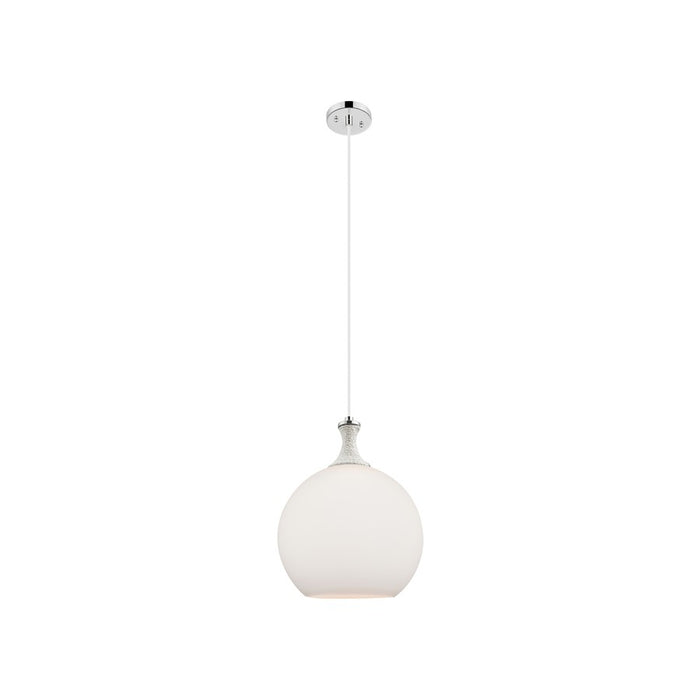 Innovations Astor 1Lt 12" Cord Mini Pendant, PN/WH - 415-1PR-PN-G121-12