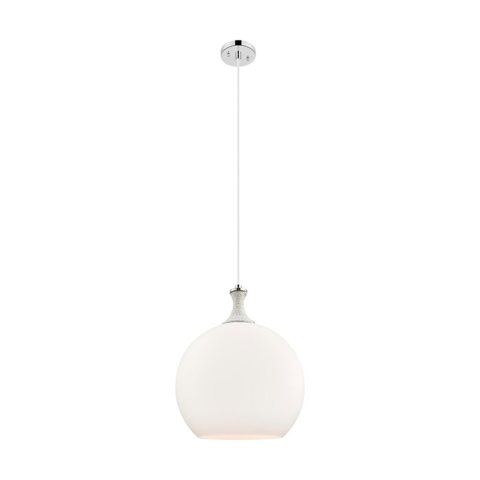 Innovations Astor 1Lt 14" Cord Pendant, PN/WH - 415-1PR-PN-G121-14