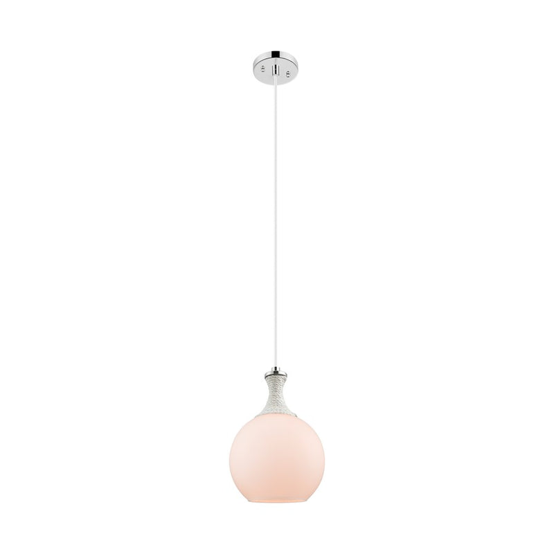 Innovations Astor 1Lt 8" Cord Mini Pendant, PN/WH - 415-1PR-PN-G121-8