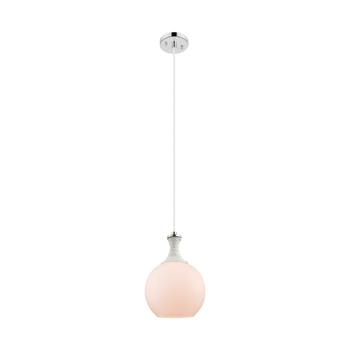 Innovations Astor 1Lt 8" Cord Mini Pendant, PN/WH - 415-1PR-PN-G121-8