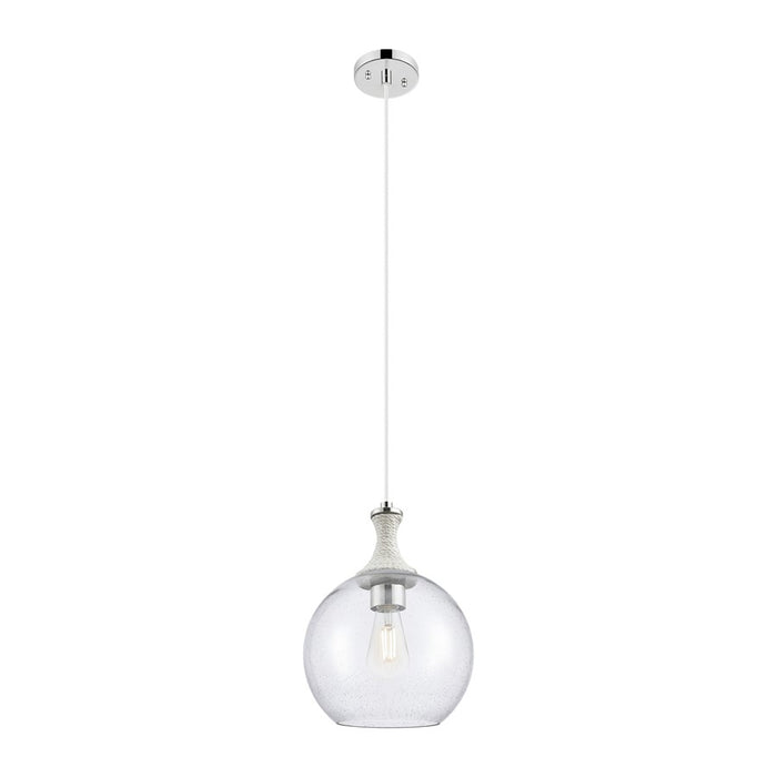 Innovations Astor 1Lt 10" Cord Mini Pendant, PN/WhiteSD - 415-1PR-PN-G124-10