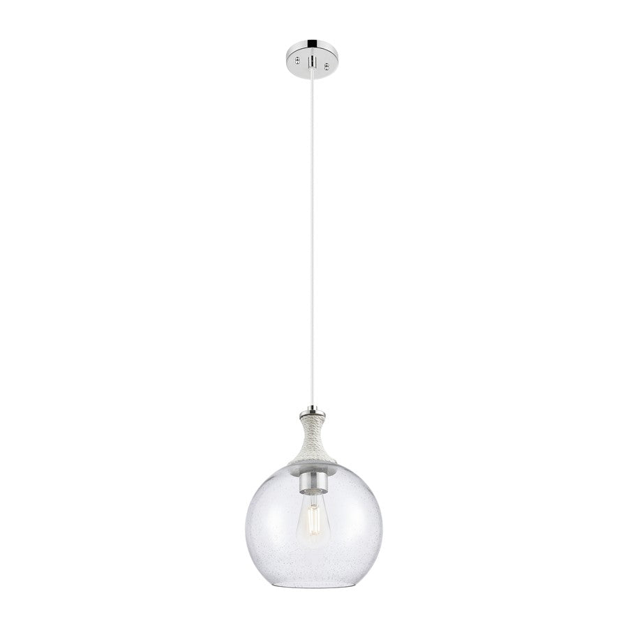 Innovations Astor 1Lt 10" Cord Mini Pendant, PN/WhiteSD - 415-1PR-PN-G124-10