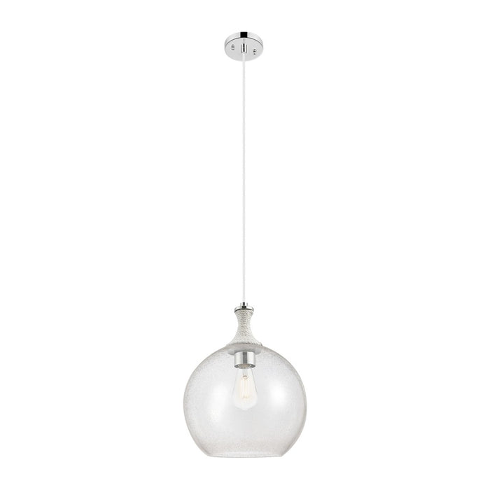 Innovations Astor 1Lt 12" Cord Mini Pendant, PN/WhiteSD - 415-1PR-PN-G124-12