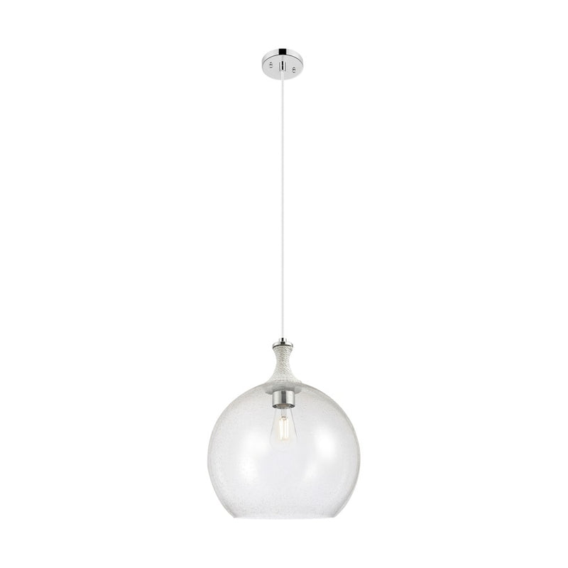 Innovations Astor 1Lt 14" Cord Pendant, PN/WhiteSD - 415-1PR-PN-G124-14