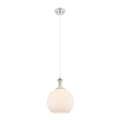 Innovations Astor 1Lt 10" Cord Mini Pendant, SN/WH - 415-1PR-SN-G121-10