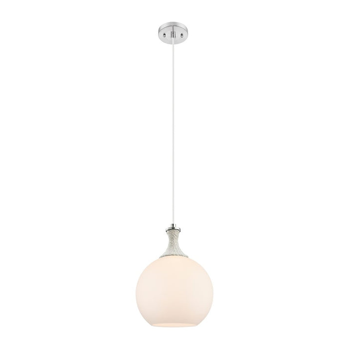 Innovations Astor 1Lt 10" Cord Mini Pendant, SN/WH - 415-1PR-SN-G121-10
