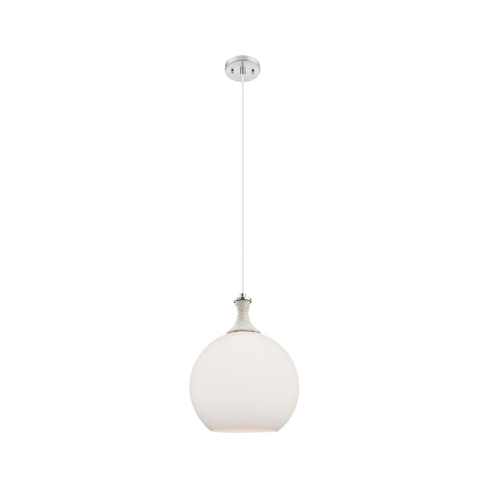 Innovations Astor 1Lt 12" Cord Mini Pendant, SN/WH - 415-1PR-SN-G121-12