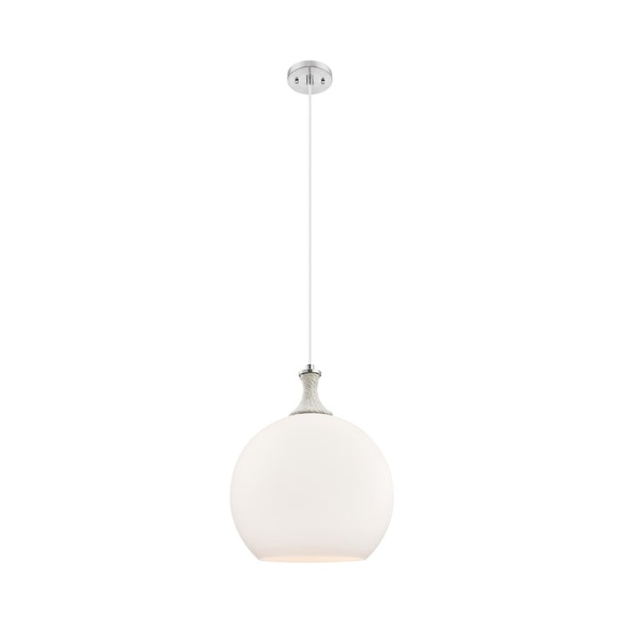 Innovations Astor 1Lt 14" Cord Pendant, SN/WH - 415-1PR-SN-G121-14
