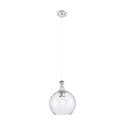 Innovations Astor 1Lt 10" Cord Mini Pendant, SN/WhiteSD - 415-1PR-SN-G124-10