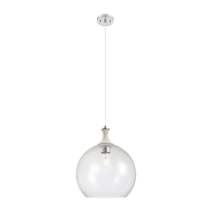 Innovations Astor 1Lt 14" Cord Pendant, SN/WhiteSD - 415-1PR-SN-G124-14