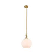 Innovations Astor 1Lt 10" Stem Mini Pendant, BB/White - 415-1S-BB-G121-10