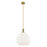 Innovations Astor 1Lt 14" Stem Pendant, Brushed Brass/White - 415-1S-BB-G121-14