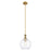 Innovations Astor 10" Stem Mini Pendant, Brushed Brass/Clear - 415-1S-BB-G122-10