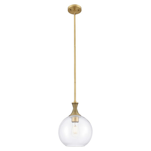 Innovations Astor 10" Stem Mini Pendant, Brushed Brass/Clear - 415-1S-BB-G122-10