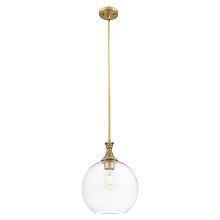 Innovations Astor 12" Stem Mini Pendant, Brushed Brass/Clear - 415-1S-BB-G122-12