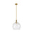 Innovations Astor 1Lt 14" Stem Pendant, Brushed Brass/Seedy - 415-1S-BB-G124-14