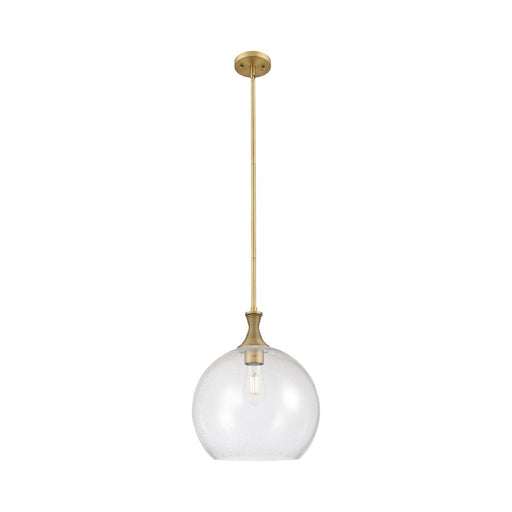 Innovations Astor 1Lt 14" Stem Pendant, Brushed Brass/Seedy - 415-1S-BB-G124-14