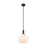 Innovations Astor 1Lt 10" Stem Mini Pendant, Black/White - 415-1S-BK-G121-10