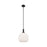 Innovations Astor 1Lt 12" Stem Mini Pendant, Black/White - 415-1S-BK-G121-12