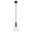 Innovations Astor 1Lt 8" Stem Mini Pendant, Black/Clear - 415-1S-BK-G122-8
