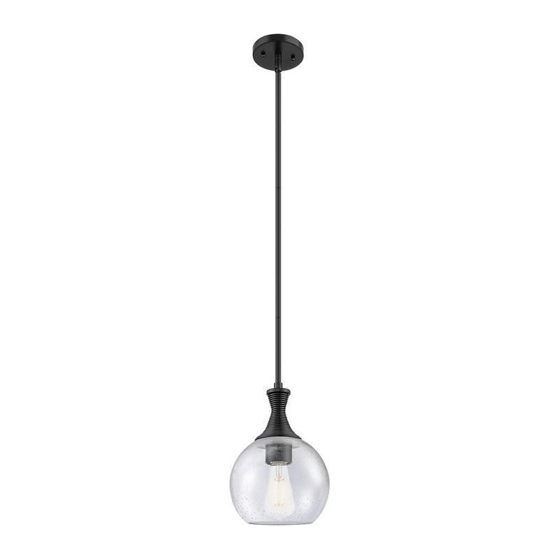 Innovations Astor 1Lt 8" Stem Mini Pendant, Black/Seedy - 415-1S-BK-G124-8