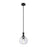 Innovations Astor 1Lt 8" Stem Mini Pendant, Black/Seedy - 415-1S-BK-G124-8