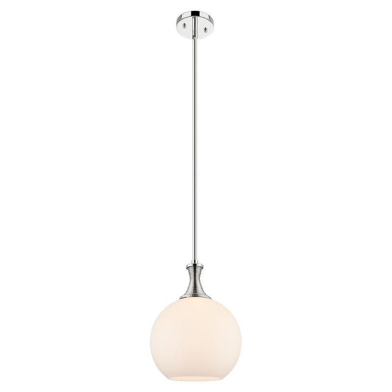 Innovations Astor 1Lt 10" Stem Mini Pendant, PN/White - 415-1S-PN-G121-10