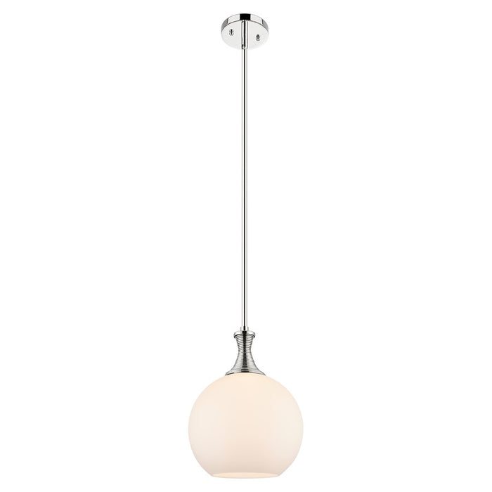 Innovations Astor 1Lt 10" Stem Mini Pendant, PN/White - 415-1S-PN-G121-10