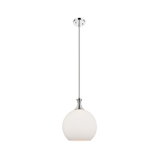 Innovations Astor 1Lt 12" Stem Mini Pendant, PN/White - 415-1S-PN-G121-12