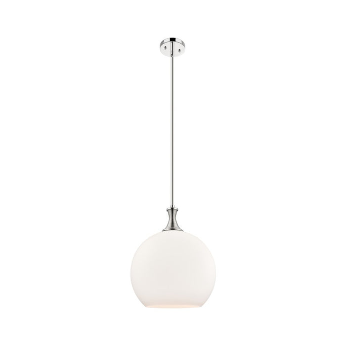 Innovations Astor 1Lt 14" Stem Pendant, PN/White - 415-1S-PN-G121-14