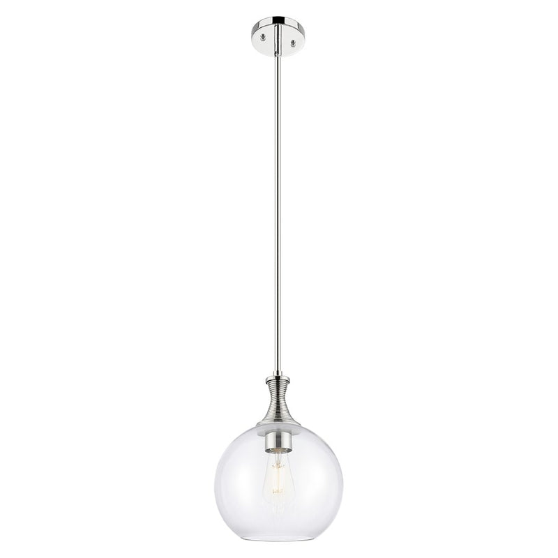 Innovations Astor 10" Stem Mini Pendant, PN/Clear - 415-1S-PN-G122-10