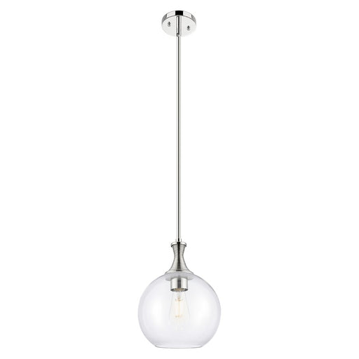 Innovations Astor 10" Stem Mini Pendant, PN/Clear - 415-1S-PN-G122-10