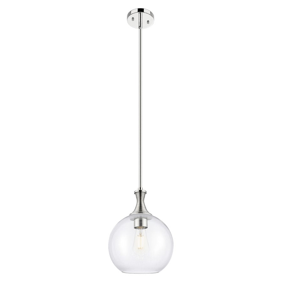 Innovations Astor 10" Stem Mini Pendant, PN/Clear - 415-1S-PN-G122-10