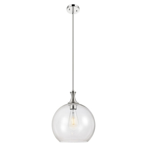 Innovations Astor 14" Stem Pendant, Polished Nickel/Clear