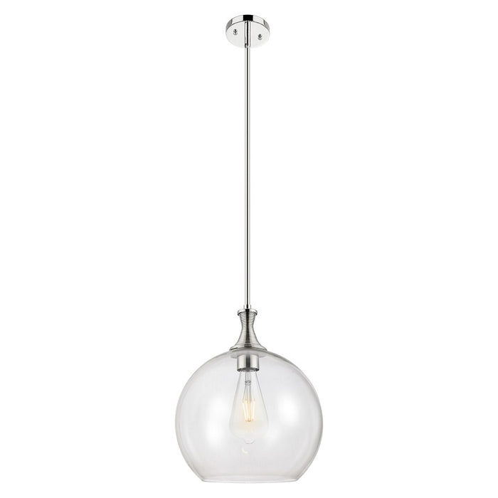 Innovations Astor 14" Stem Pendant, Polished Nickel/Clear