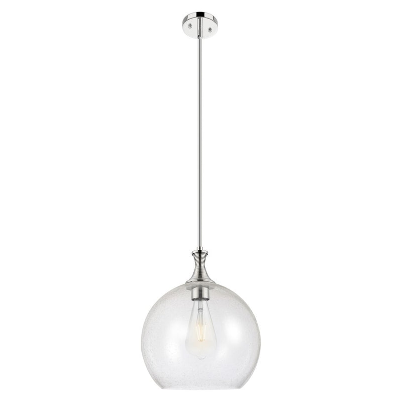 Innovations Astor 14" Stem Pendant, Polished Nickel/Seedy - 415-1S-PN-G124-14