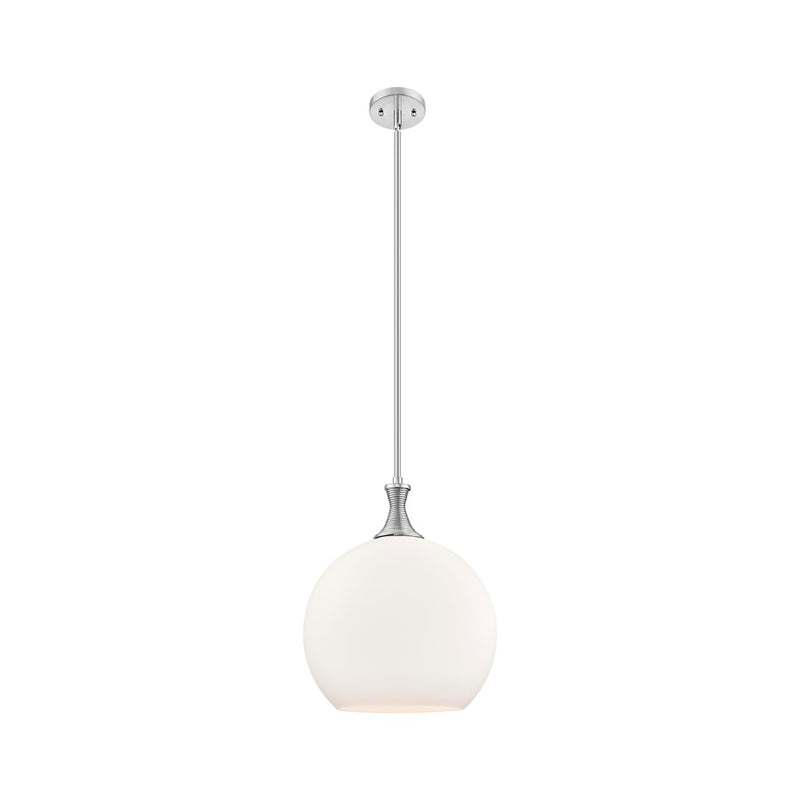Innovations Astor 1Lt 14" Stem Pendant, Satin Nickel/White - 415-1S-SN-G121-14