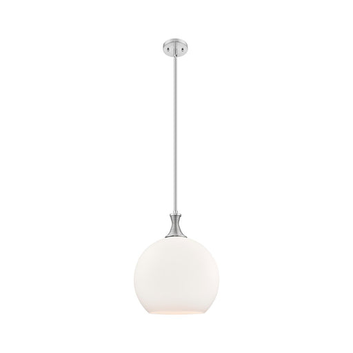 Innovations Astor 1Lt 14" Stem Pendant, Satin Nickel/White - 415-1S-SN-G121-14