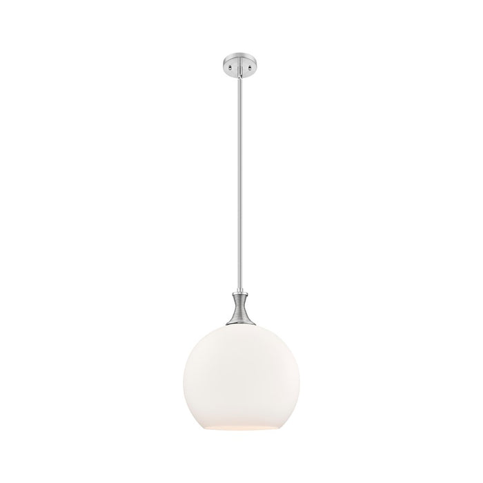 Innovations Astor 1Lt 14" Stem Pendant, Satin Nickel/White - 415-1S-SN-G121-14