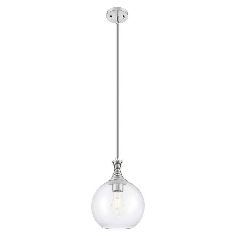 Innovations Astor 10" Stem Mini Pendant, Satin Nickel/Clear - 415-1S-SN-G122-10