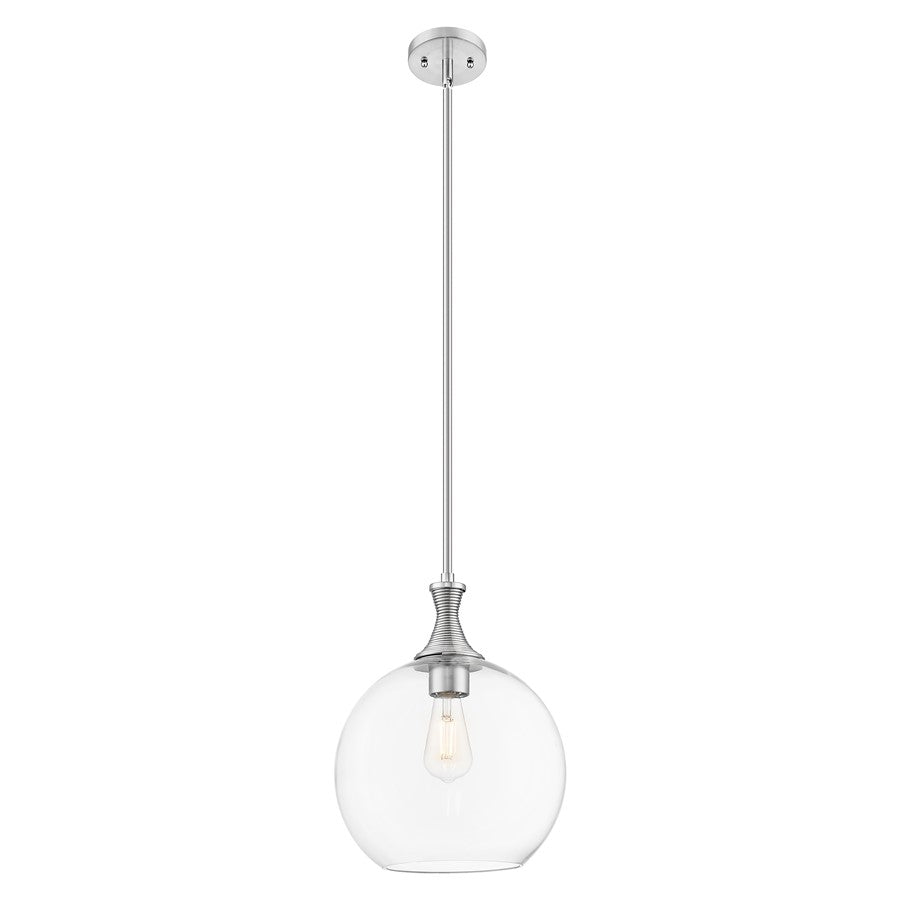 Innovations Astor 12" Stem Mini Pendant, Satin Nickel/Clear - 415-1S-SN-G122-12