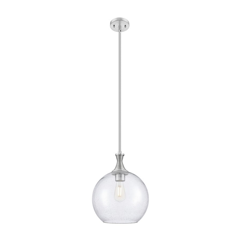Innovations Astor 1Lt 12" Stem Mini Pendant, SN/Seed - 415-1S-SN-G124-12