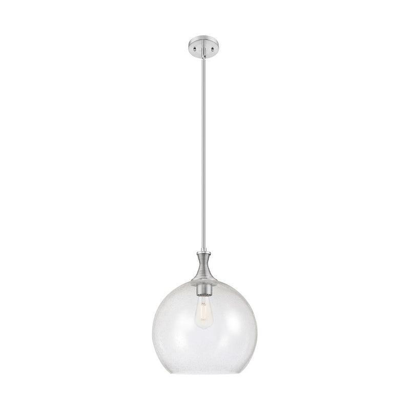 Innovations Astor 1Lt 14" Stem Pendant, Satin Nickel/Seedy - 415-1S-SN-G124-14