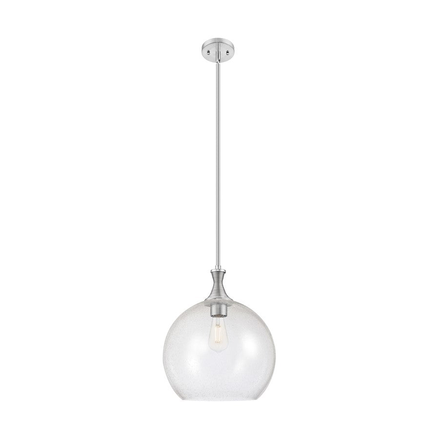 Innovations Astor 1Lt 14" Stem Pendant, Satin Nickel/Seedy - 415-1S-SN-G124-14