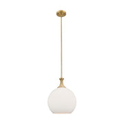 Innovations Astor 1Lt 12" Stem Mini Pendant, BB/BRWH - 415-1SR-BB-G121-12