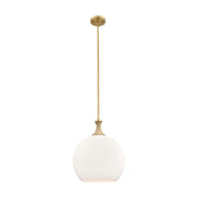 Innovations Astor 1Lt 14" Stem Pendant, BB/BRWH - 415-1SR-BB-G121-14